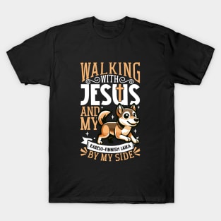 Jesus and dog - Karelo-Finnish Laika T-Shirt